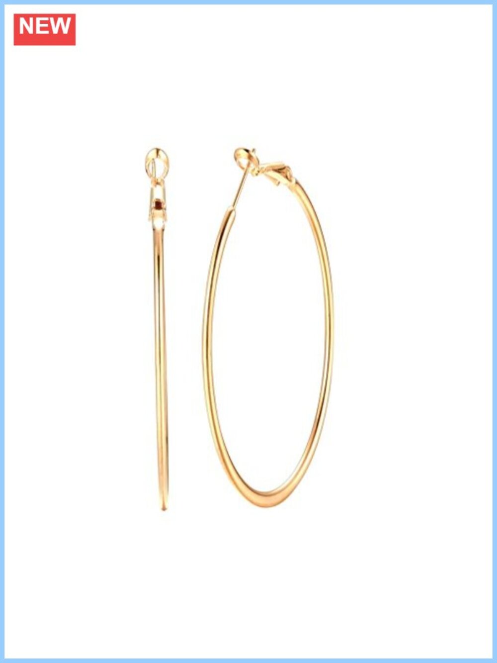 70mm Stainless Steel Hoop Earrings Dainty Round Huggie Hoops for Women
